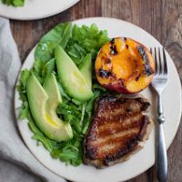 Grilled Pork Chops and Peaches 