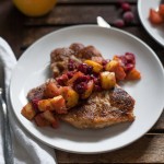 Pork Chops with Cranberry-Apple Compote (Paleo, Whole30) | acalculatedwhisk.com