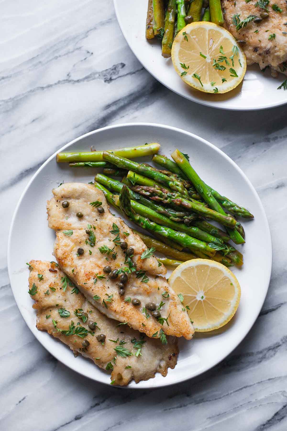 Top 16 Paleo Recipes of 2016: Paleo Chicken Piccata with Asparagus