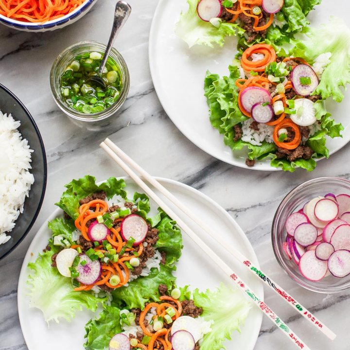 Quick Vietnamese Beef Lettuce Wraps