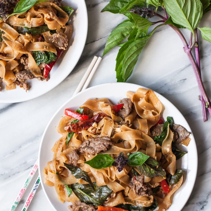 Thai Basil Noodles with Beef