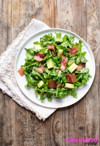 Bacon, Avocado, & Arugula Salad with Sherry Vinaigrette (Gluten free, Paleo)