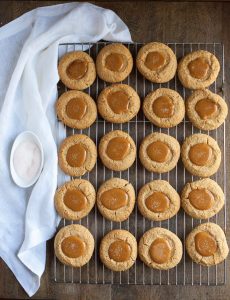 Almond Butter Thumbprints with Salted Caramel