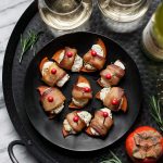 Persimmon and Bacon Bites with Rosemary Goat Cheese