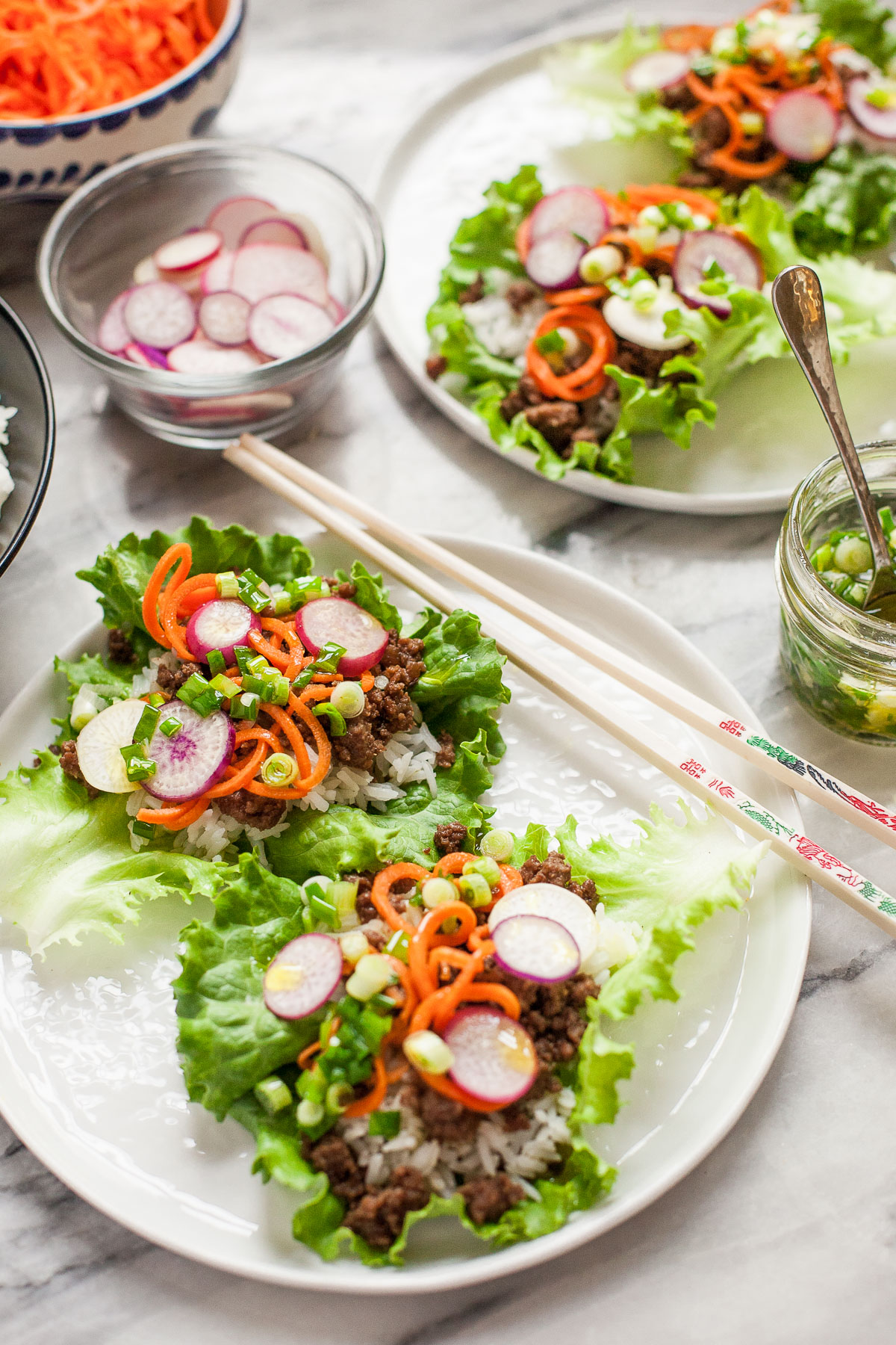 Vietnamese Beef Lettuce Wraps (Gluten free, Paleo Friendly)
