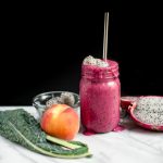Pitaya Peach Smoothie (Paleo, Vegan friendly)