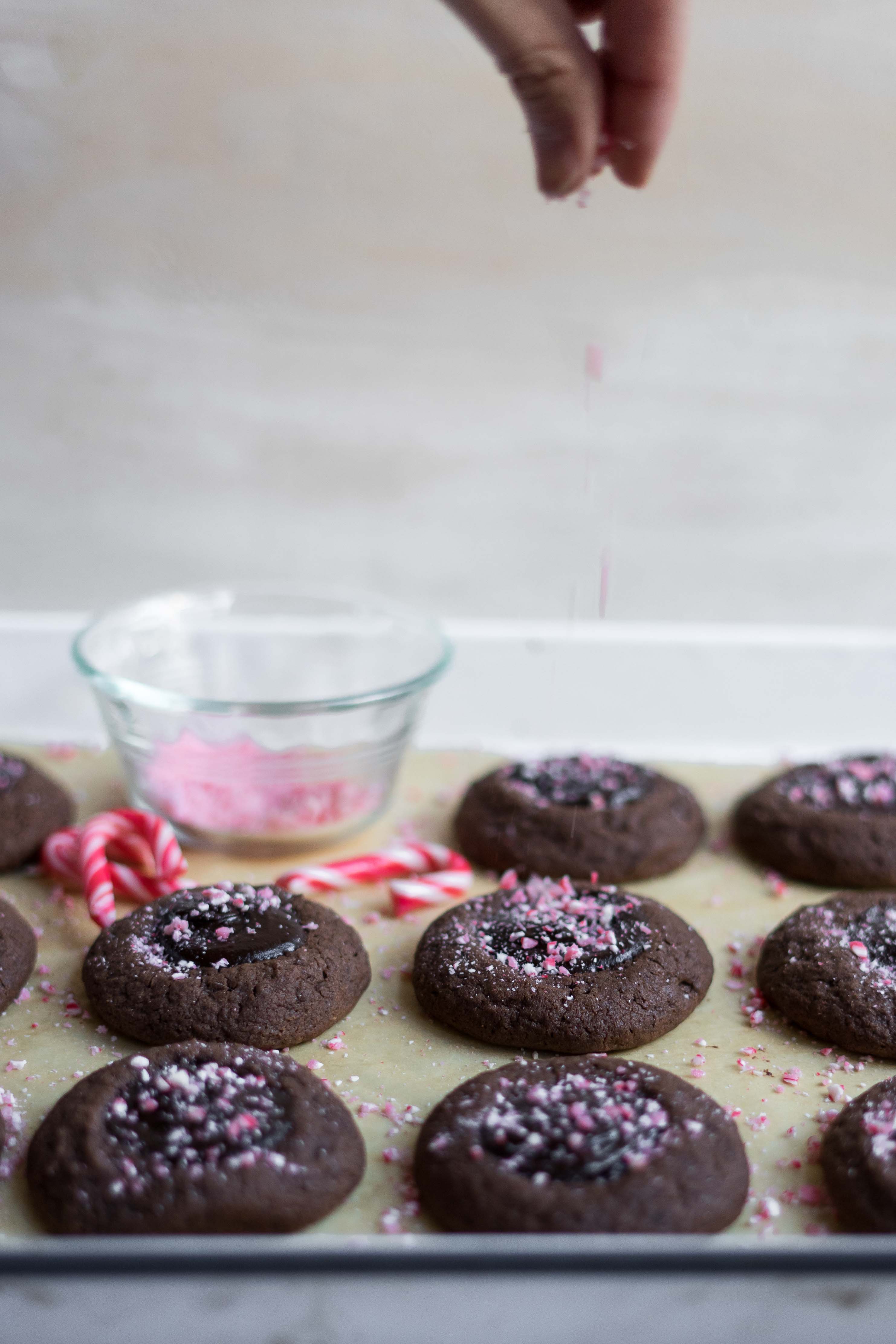 Gluten-free Chocolate Peppermint Thumbprints