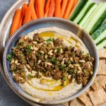 Baba Ganoush with Spiced Lamb & Mint