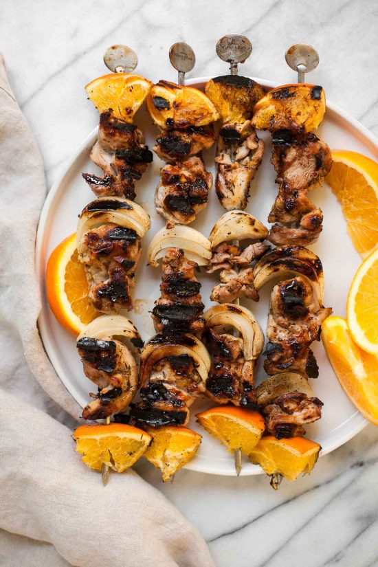 Orange Chicken Skewers from Made Whole A Calculated Whisk