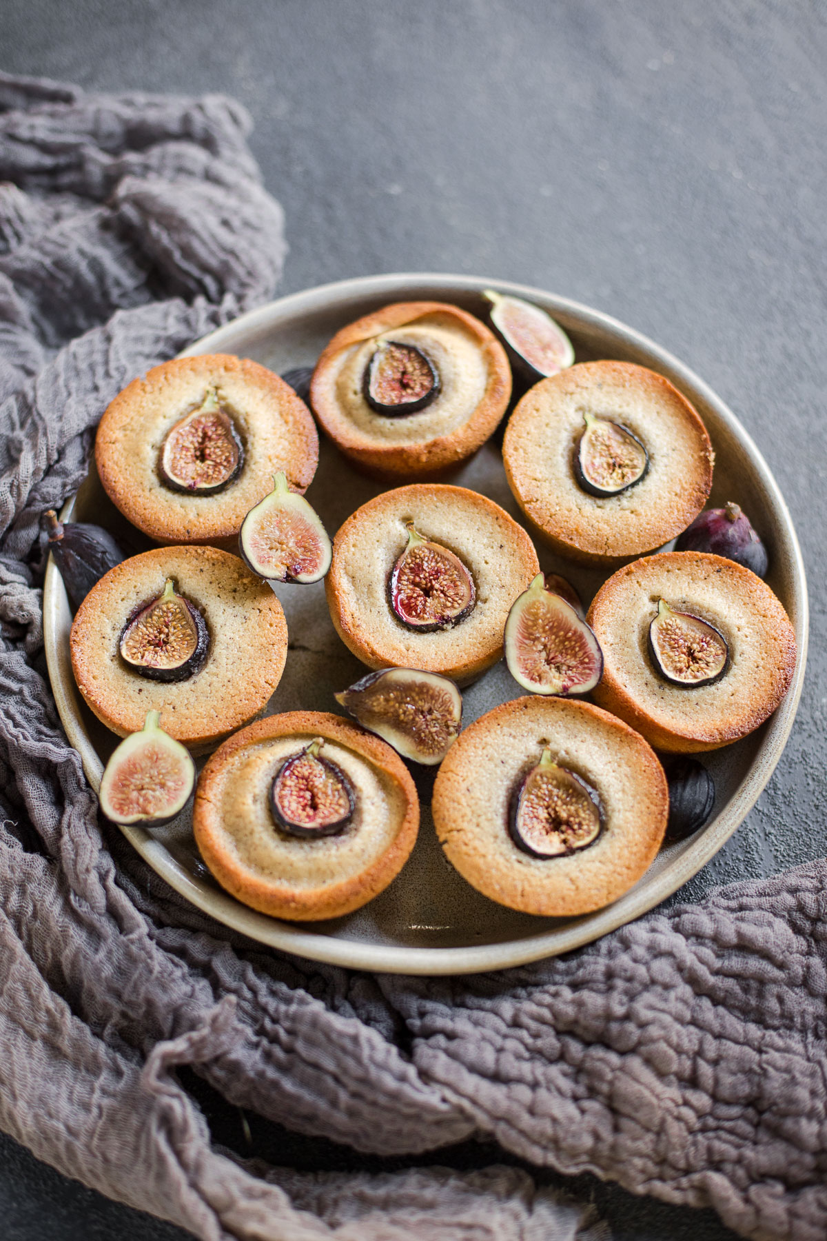 Gluten-free Financiers with Figs made with brown butter and almond flour (Grain free)